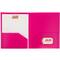 JAM Paper Fashion Color Heavy Duty Plastic 2-Pocket School Folders, 6ct.